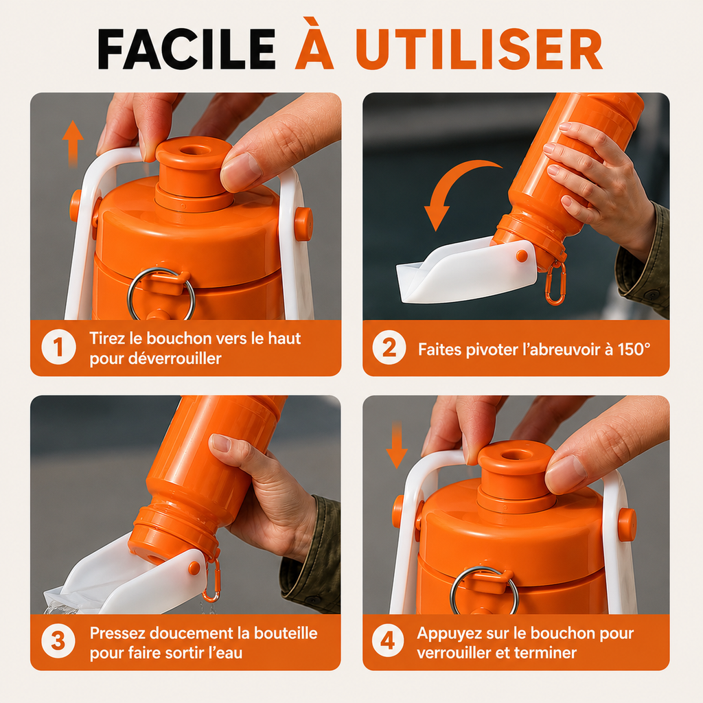 NomadBottle — Gourde avec bol intégré 1L